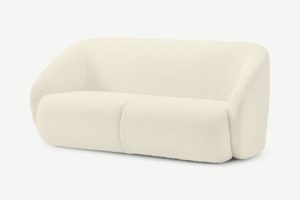 Blanca 2-Sitzer Sofa, Boucle in Off-White - MADE.com