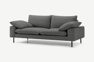 Fallyn Grosses 2-Sitzer Sofa, Stoff in Schiefergrau - MADE.com