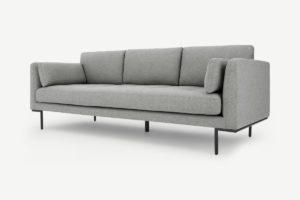Harlow 3-Sitzer Sofa, Stoff in Felsengrau - MADE.com