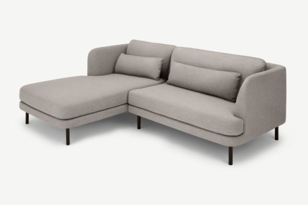 Herman Ecksofa (Recamiere links), Stoff in Manhattangrau - MADE.com