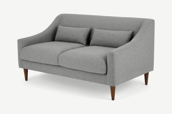 Herton 2-Sitzer Sofa, Stoff in Felsengrau - MADE.com