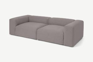 Livienne 3-Sitzer Sofa, Leinen in Aschgrau - MADE.com