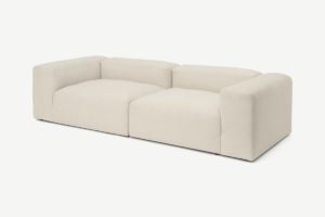 Livienne 3-Sitzer Sofa, Webstoff in Natur - MADE.com