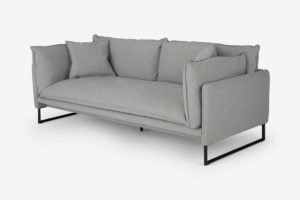 Malini 3-Sitzer Sofa, Stoff in Felsengrau - MADE.com