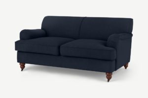 Orson 2-Sitzer Sofa, Webstoff in Dunkelblau - MADE.com