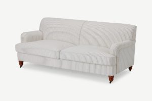 Orson 3-Sitzer Sofa, recycelter Stoff in Cremeweiss - MADE.com