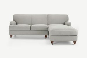 Orson Ecksofa (Recamiere rechts), Stoff in Parisgrau - MADE.com