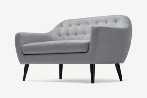 Ritchie 2-Sitzer Sofa, Stoff in Perlgrau - MADE.com