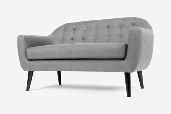 Ritchie 2-Sitzer Sofa, Stoff in Perlgrau - MADE.com