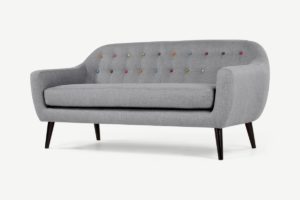 Ritchie 3-Sitzer Sofa, Stoff in Perlgrau - MADE.com