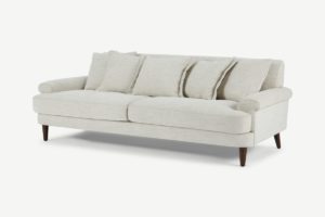 Eraldo 3-Sitzer Sofa, Stoff in Kalkgrau - MADE.com
