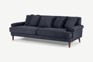 Eraldo 3-Sitzer Sofa, Stoff in Denimblau - MADE.com