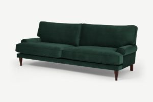 Chadwick 4-Sitzer Sofa, recycelter Samt in Flaschengruen - MADE.com