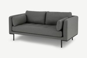 Harlow grosses 2-Sitzer Sofa, Stoff in Grau - MADE.com