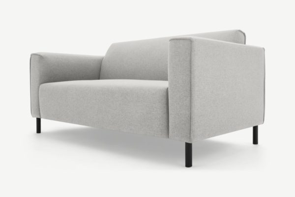 Herron 2-Sitzer Sofa, Stoff in Hagelgrau - MADE.com