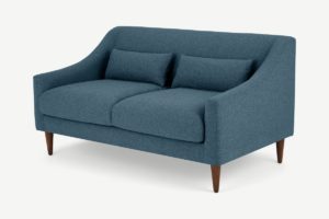 Herton 2-Sitzer Sofa, Stoff in Orleansblau - MADE.com