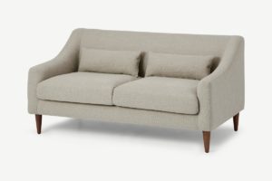 Herton 2-Sitzer Sofa, Webstoff in Gerstengelb - MADE.com