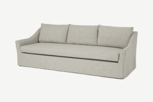 Fayra 4-Sitzer Sofa, Baumwolle in Geistergrau - MADE.com