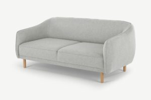 Haring 3-Sitzer Sofa, Webstoff in Silbergrau - MADE.com