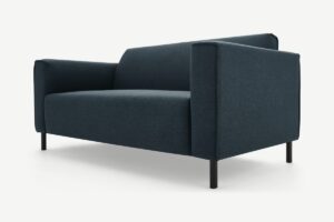 Herron 2-Sitzer Sofa, Stoff in Aegaeisblau - MADE.com