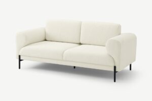 Orsel 2-Sitzer Sofa, Boucle in Weiss - MADE.com