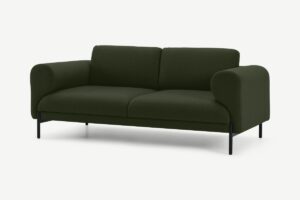 Orsel 2-Sitzer Sofa, Stoff in Armeegruen - MADE.com
