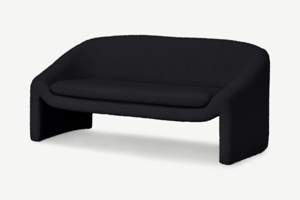 Shona 2-Sitzer Sofa, Boucle in Schwarz - MADE.com