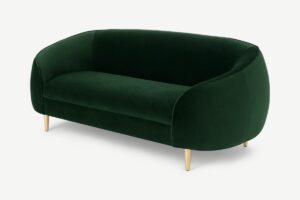 Trudy 2-Sitzer Sofa, Samt in Tannengruen - MADE.com